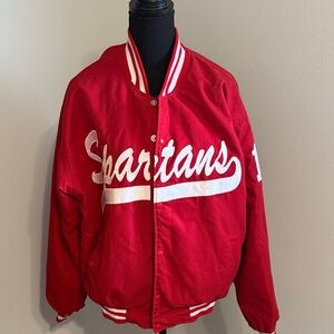 Red Spartans College Varsity Jacket
